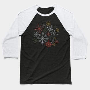 Christmas Snowflakes Baseball T-Shirt